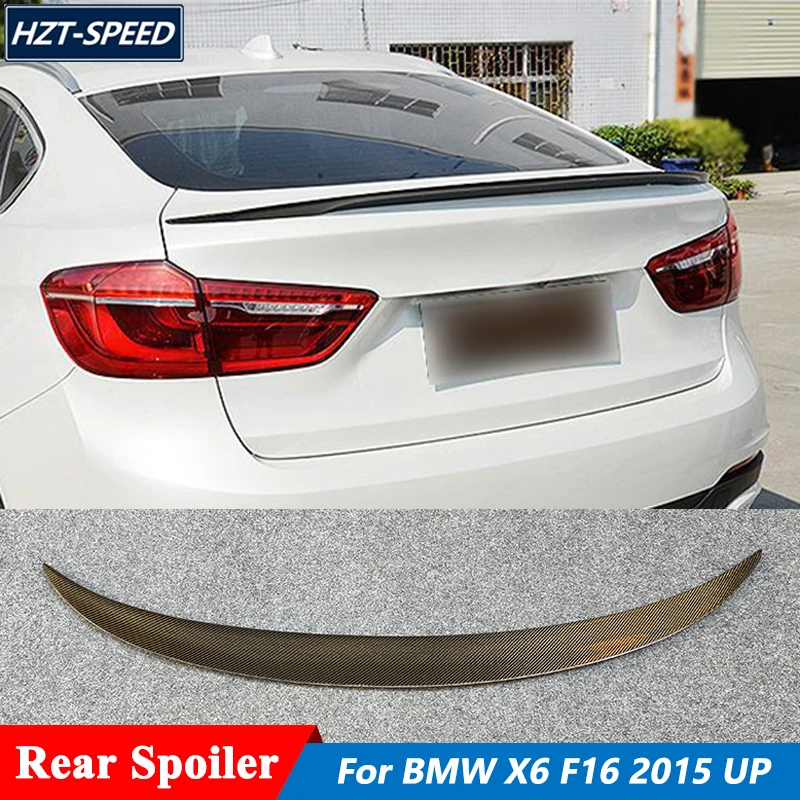 

M Style спойлер для багажника, задний спойлер из углеродного волокна для BMW X6 F16, тюнинг автомобиля, 2015