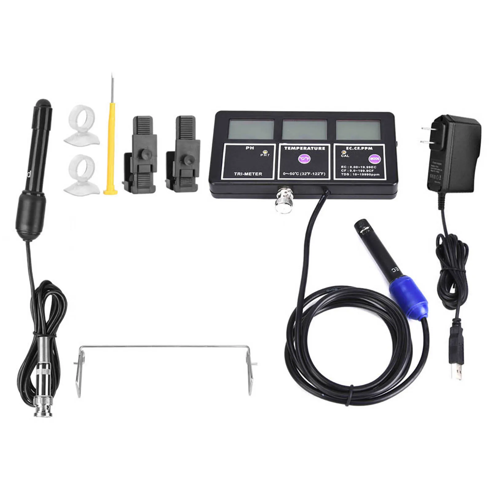 

PH-116 Water Quality Tester Monitor PH Meter Multi-Parameter Meter for test PH / Temperature / EC / CF / MV / TDS220V EU Plug