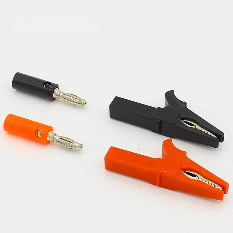 

55MM Alligator clip + BANANA PLUG, test probe with 4mm Banana Plug Cable Clips