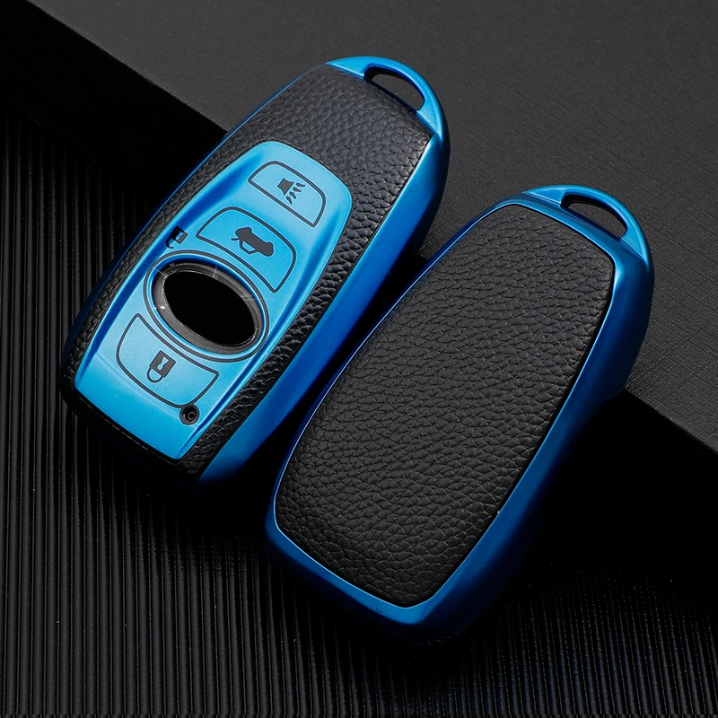 Кожаный брелок для ключей для Subaru Legacy Impreza Forester XV BRZ WRX Levorg, чехол для дистанционного ключа без ключа 2017 2018 2019