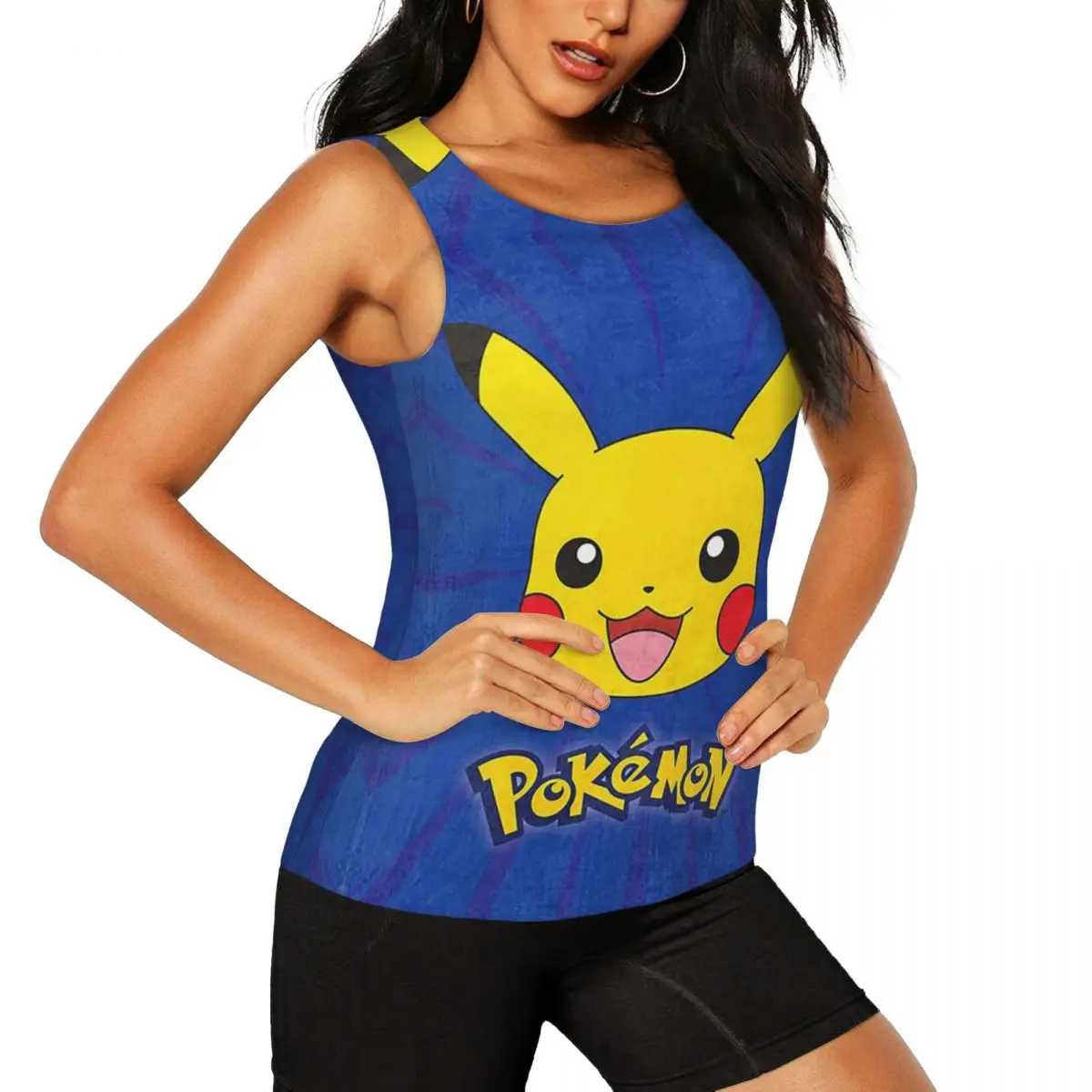 Женские майки для тренировки Пикачу быстросохнущие