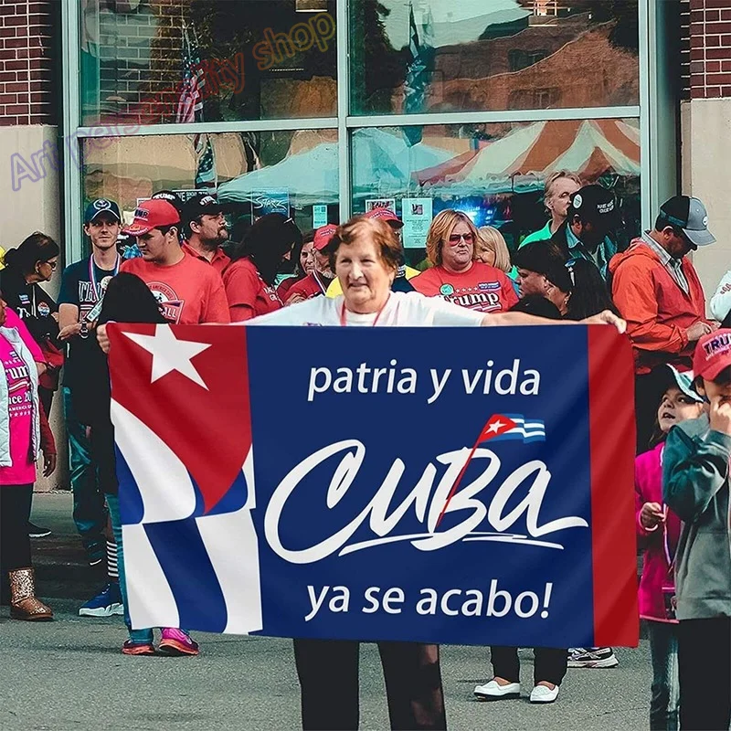 

Patria Y Vida Viva Cuba Libre Flag 3x5 Ft Outdoor -Camping Flag Decorations Party Supplies Flags For Home House Outdoor Indoor