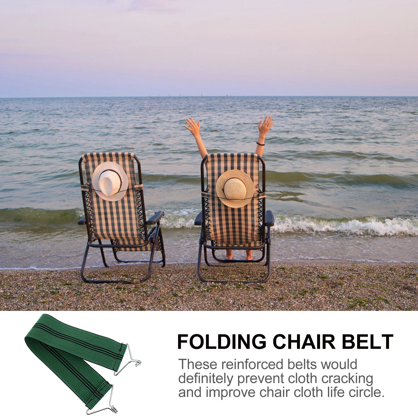 

5 Pcs Reinforcement Strap Recliner Anti-break Belts Chair Foldable Beach Chairs Elastic Band Thicken Lounge