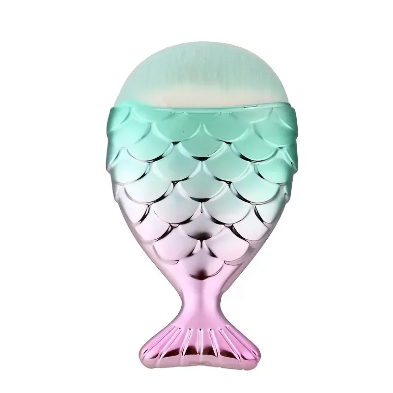 Наборы кистей для макияжа Русалка с мягкой нейлоновой щетиной пудра тени бровей