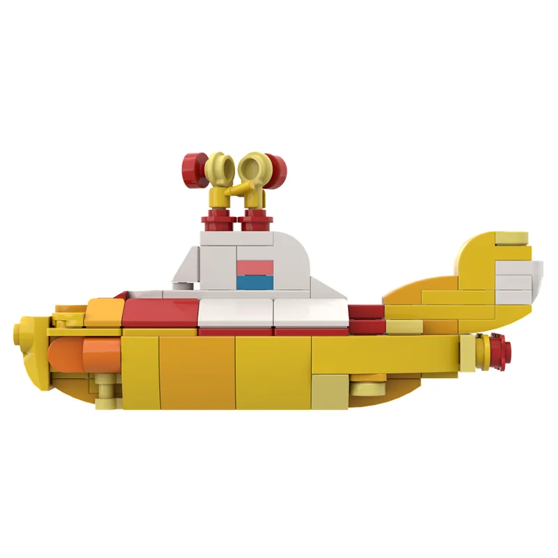 Фото Изысканный новый конструктор MOC «Желтая подводная лодка» – технические модули The Beatles, модель из кирпичиков, подарок, рождественская игрушка, набор для самостоятельной сборки. №4
