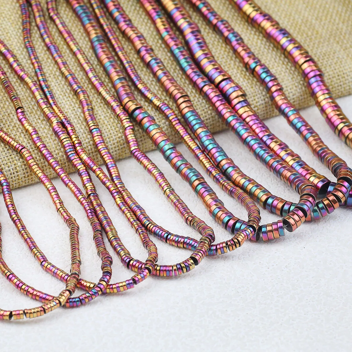 Плоские круглые розово-красные гематитовые проставки свободные каменные бусины