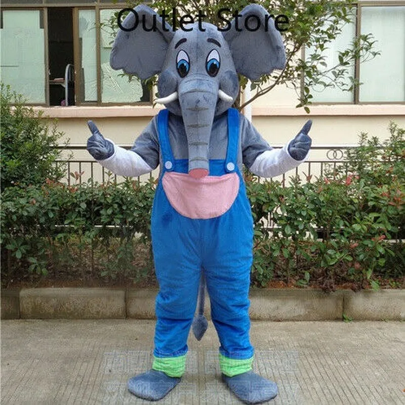 

Elephant Cosplay Mascot Costume Halloween Cartoon Party Game Dress Xmas Carnival Fursuit Outfits Carnival Xmas Easter Ad Clothes
