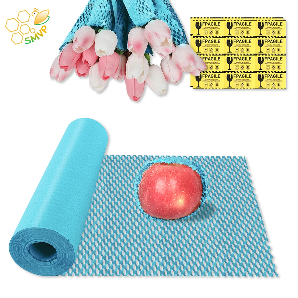 Упаковочная бумага с Сотами 10 м черная упаковка переработанная Подушка