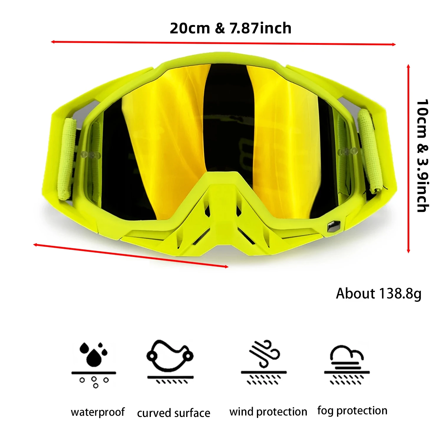 Мотоциклетные очки с двойной линзой UV400 MX