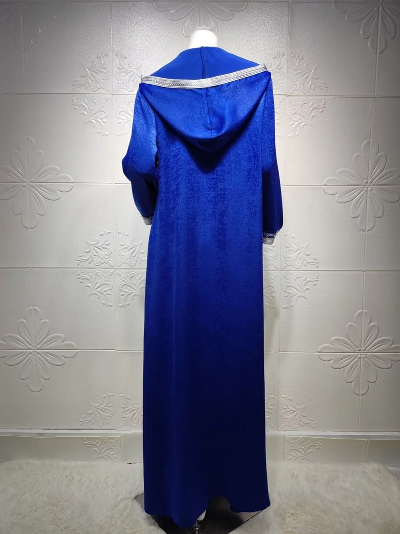 Jalabiya Ramadan Eid Mubarak Abaya Dubai Turkey Hijab Muslim Fashion Dress Islam Clothing Abayas For Women Arabic Hooded Robe