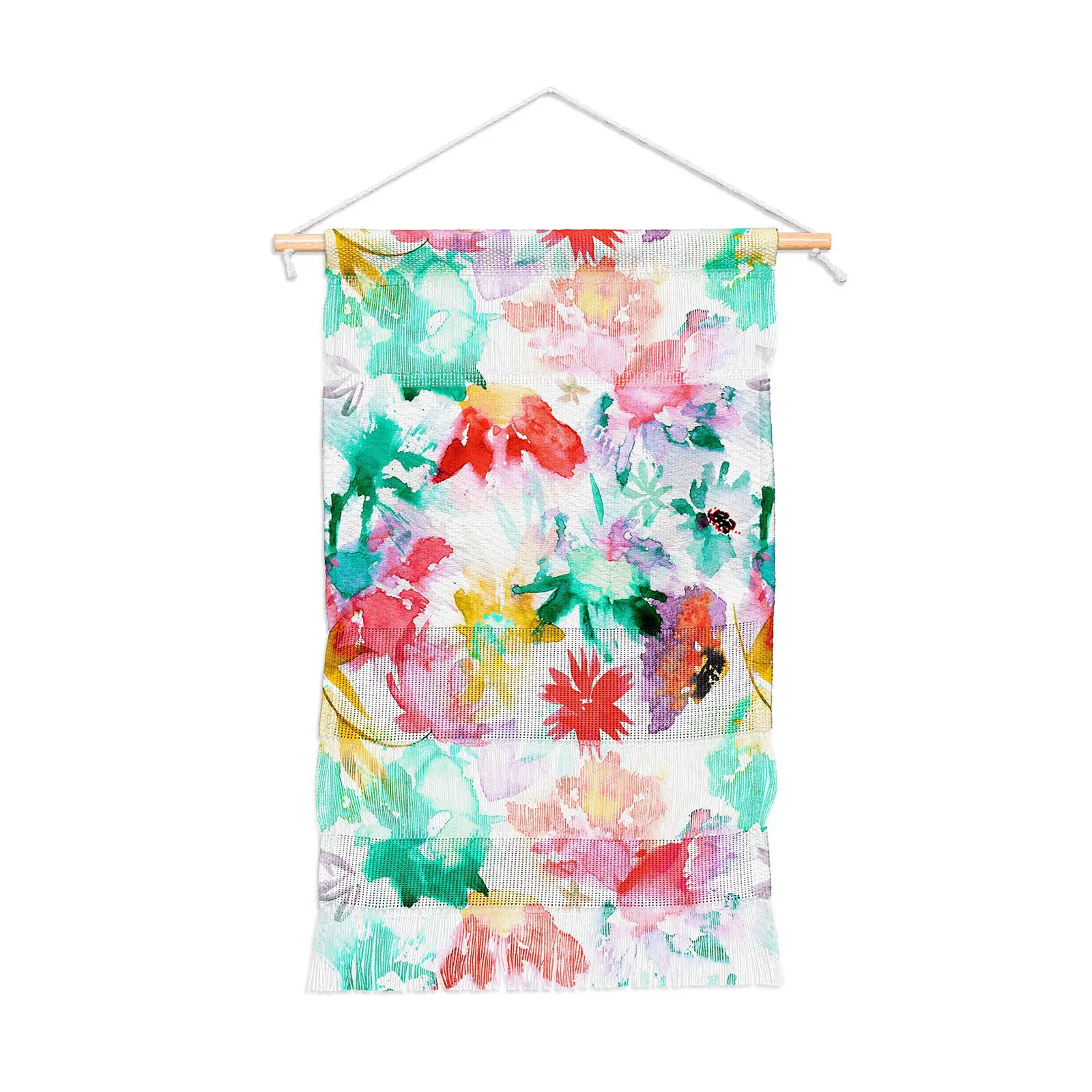 

Free Shipping Spring Memories Floral Painting Portrait Wall Hanging