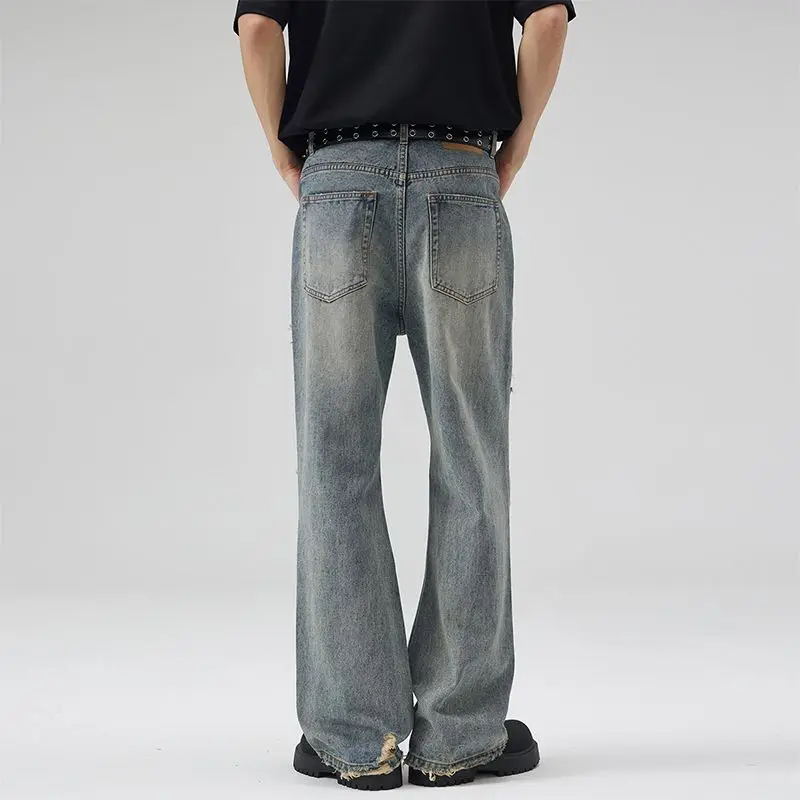 KSTUN потертые джинсы мужские рваные мотоциклетные джинсовые брюки в стиле хип-хоп