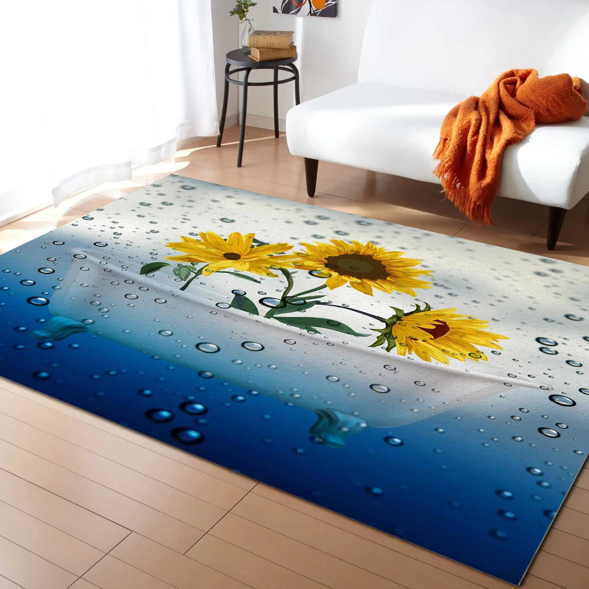 

Коврики водные с подсолнухами для гостиной, ванной, напольный коврик, детские коврики для спальни, гостиничный уличный коврик с принтом