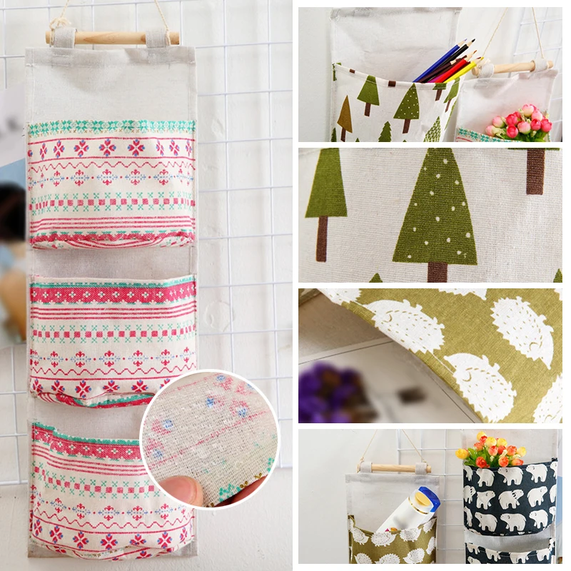 

3 Grids Hanging Organizer Storage Bag Closet Wardrobe Socks Pants Wall Mounted Sundries Hanging Pouch Hang Closet Organizers
