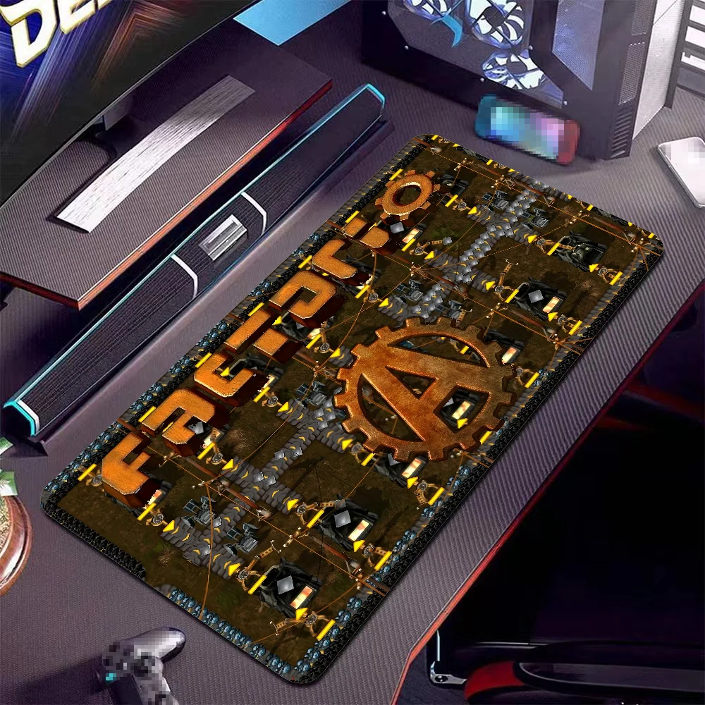 Игровой коврик для мыши F-Factorio Cool большой противоскользящий с прошитыми краями