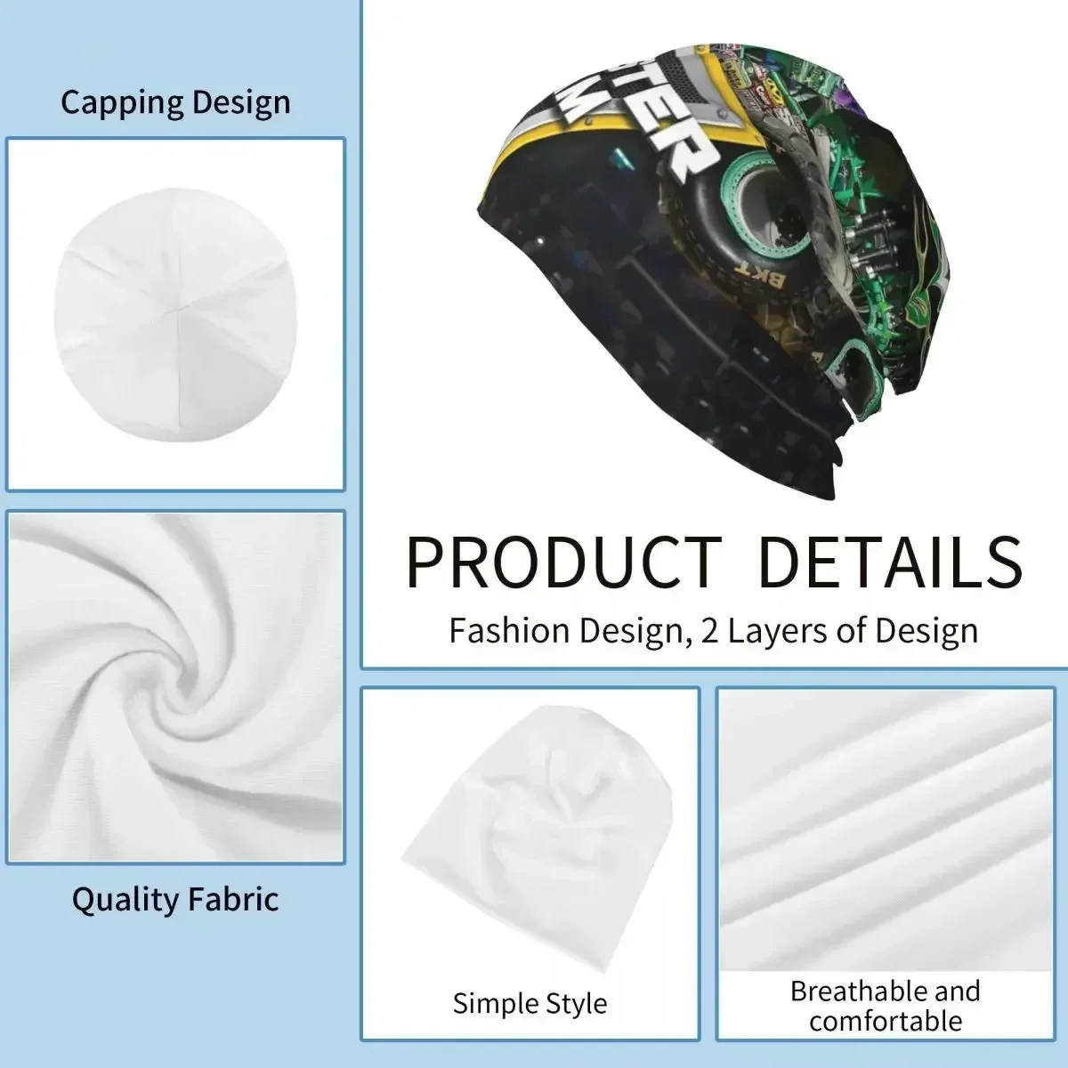 Классическая теплая вязаная шапка с изображением монстра джема женская