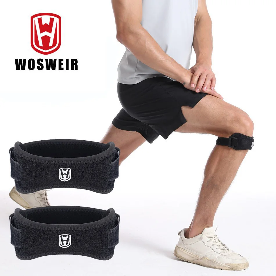 

WOSWEIR Sports Patella Brace Adjustable Strap EVA Kneepads Knee Support Pad Protective Gear Basketball Volleyball Protector