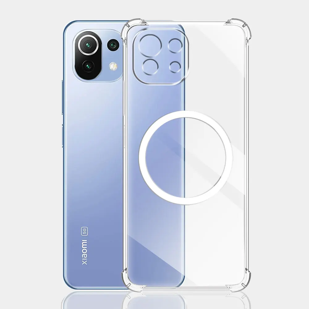 Чехол с магнитной наклейкой для Xiaomi Mi 11 Lite NE 11i 11X 11T Pro мягкий силиконовый чехол