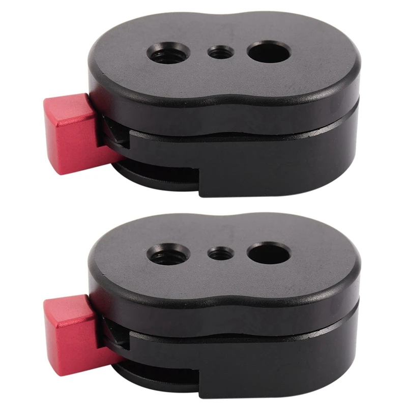

2X Field Monitor Quick Release Plate For LCD Monitor Magic Arm LED Light Camera Camcorder Rig With 1/4-Inch Screw Hole