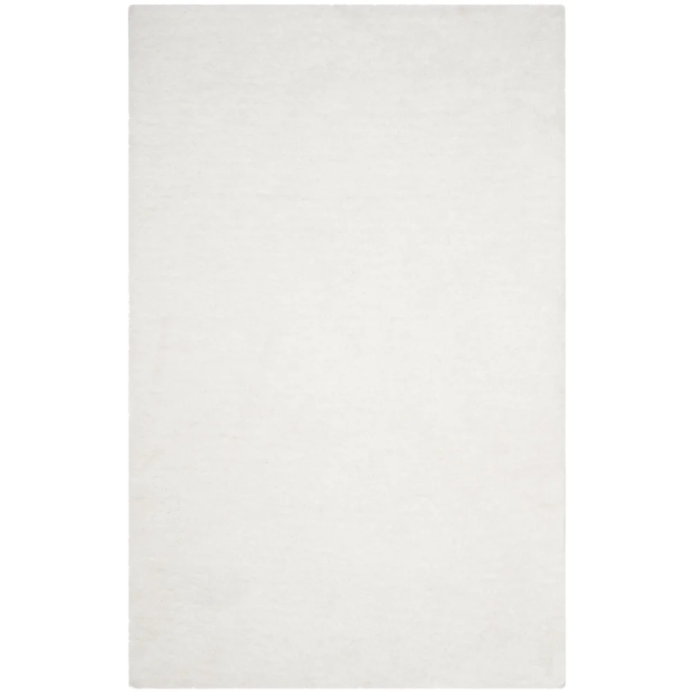 

SAFAVIEH Sheep Polyester Shag Sybella Solid Plush Area Rug, Ivory, 6' x 9'