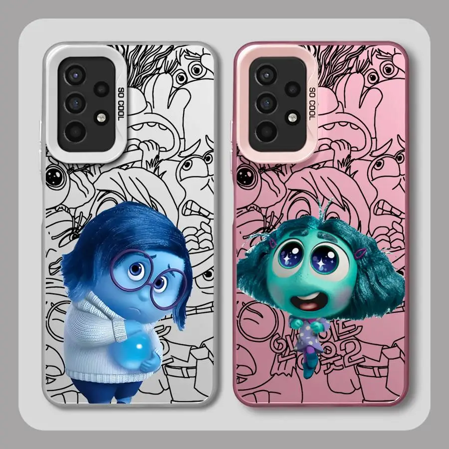 Милый чехол для телефона Insides Out 2 сумка Galaxy A15 A52 A72 4G 5G A25 A52s A53 A54 A55 A73 A51