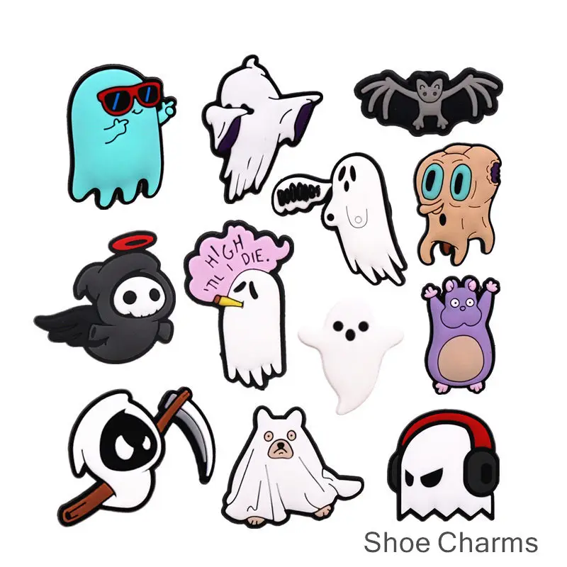 

1 шт., Забавные милые украшения для обуви в виде призраков