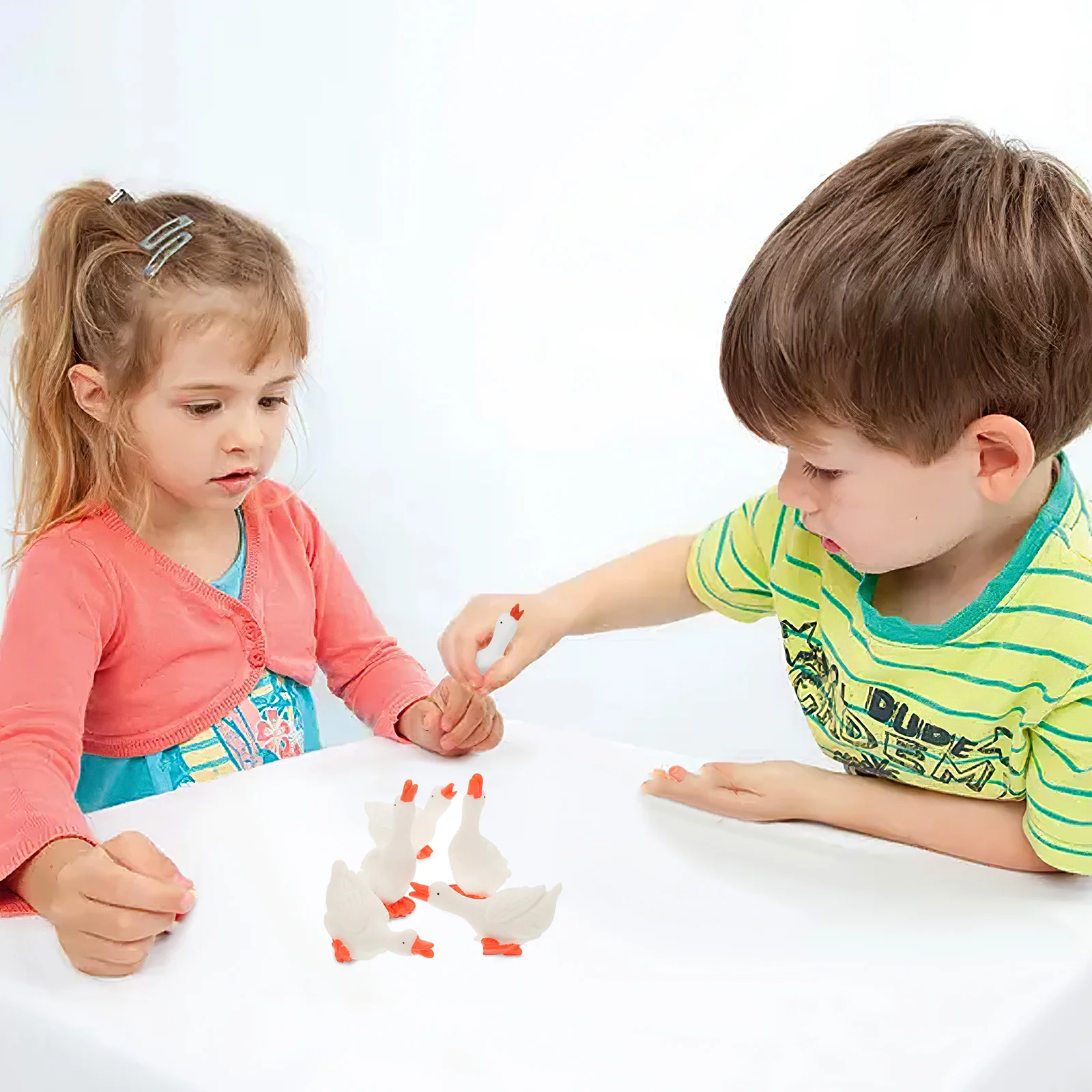 6 шт. большой белый гусь орнамент утки топпер для торта чайка мягкие миниатюрные