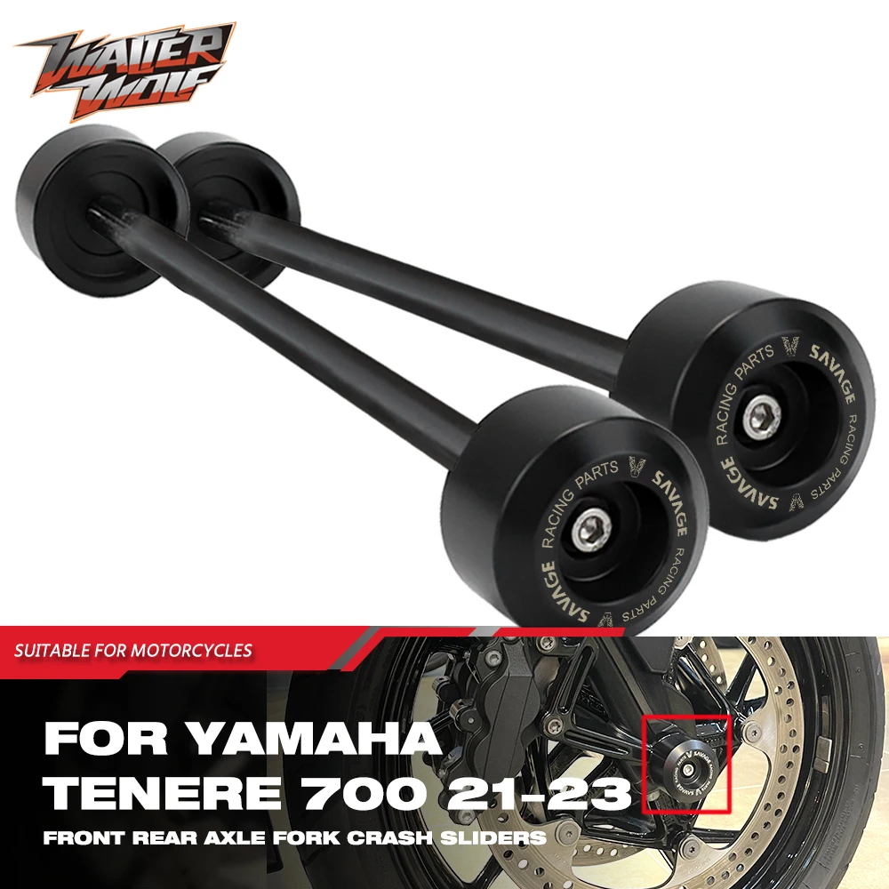 

Front Rear Axle Fork Crash Sliders For YAMAHA XTZ TENERE 700 RALLY World Raid 2021 2022 2023 Motorcycle Wheel Hub LOGO XTZ700