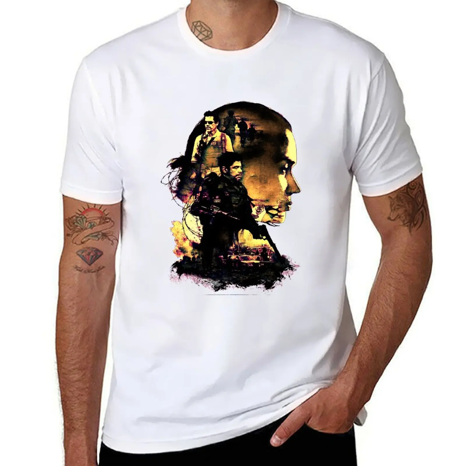 Sicario футболка хлопок мужская короткая рукав