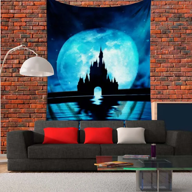 

Замок русалки в богемном стиле, комнатный декор, эстетичные гобелены, украшение для спальни, девушки, настенные украшения, гобелены