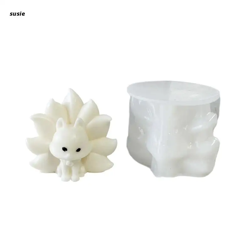 

X7YA Candle Molds 3D Silicone Mould Non-stick Easy to De-mold for DIY Crafts Ornament