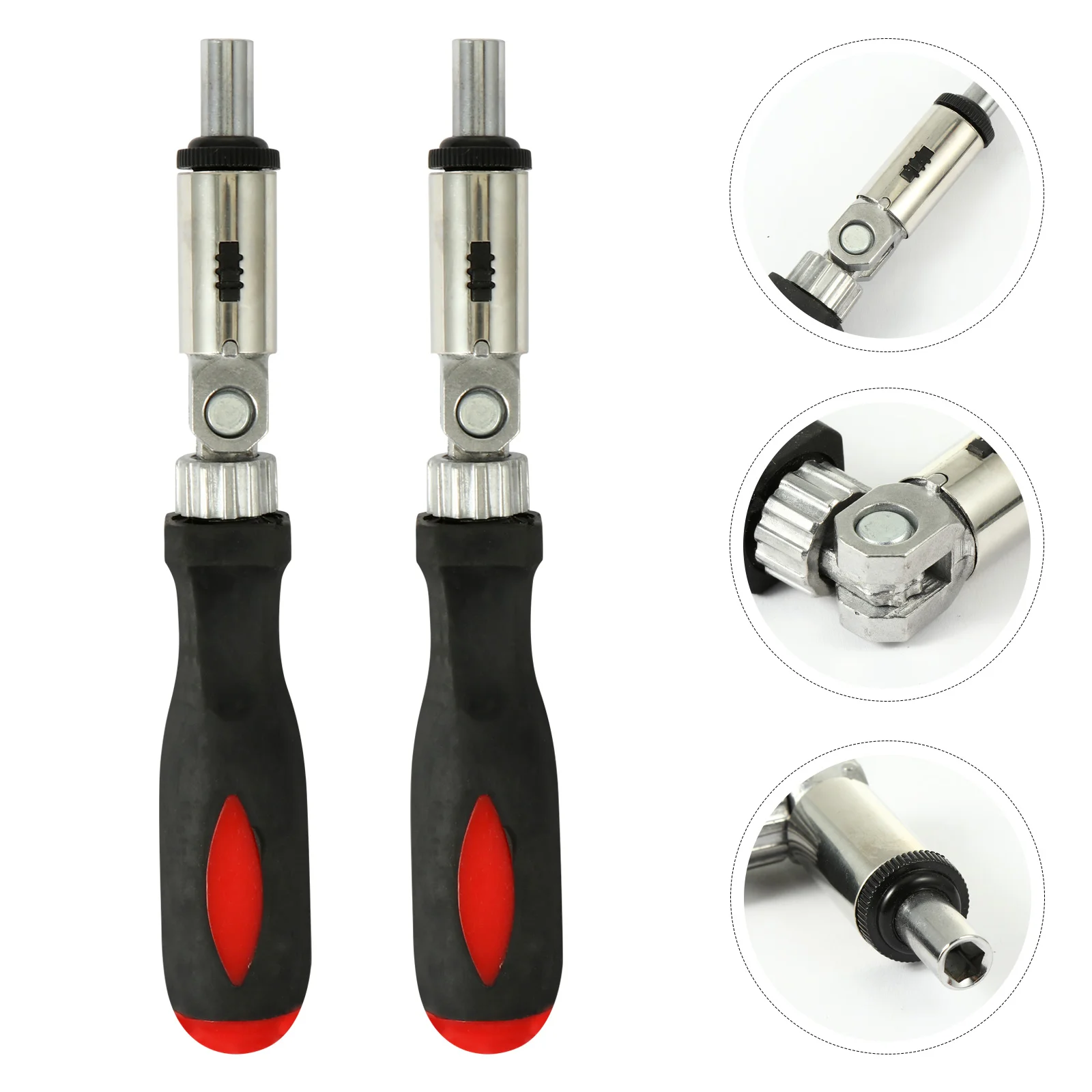 

2 Pcs Handle Multi-functional Hexagonal Ratchet Wrench Handle Screwdriver