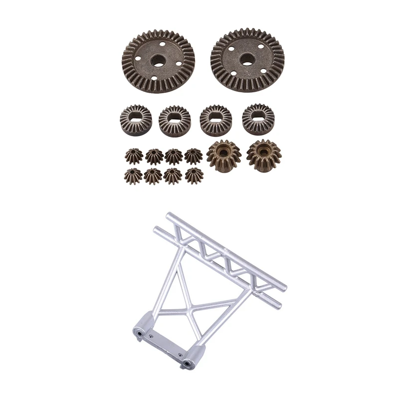 

NEW-16 Pcs RC Car Spare Parts Upgrade Metal Differential Gear & 1 Pcs A969-04 Rear Bumper