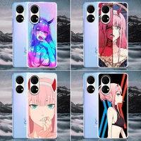 clear phone case for huawei p20 pro p30 p40 pro plus lite p50 pro p smart z 2019 case soft cover maiyaca zero two darling franxx