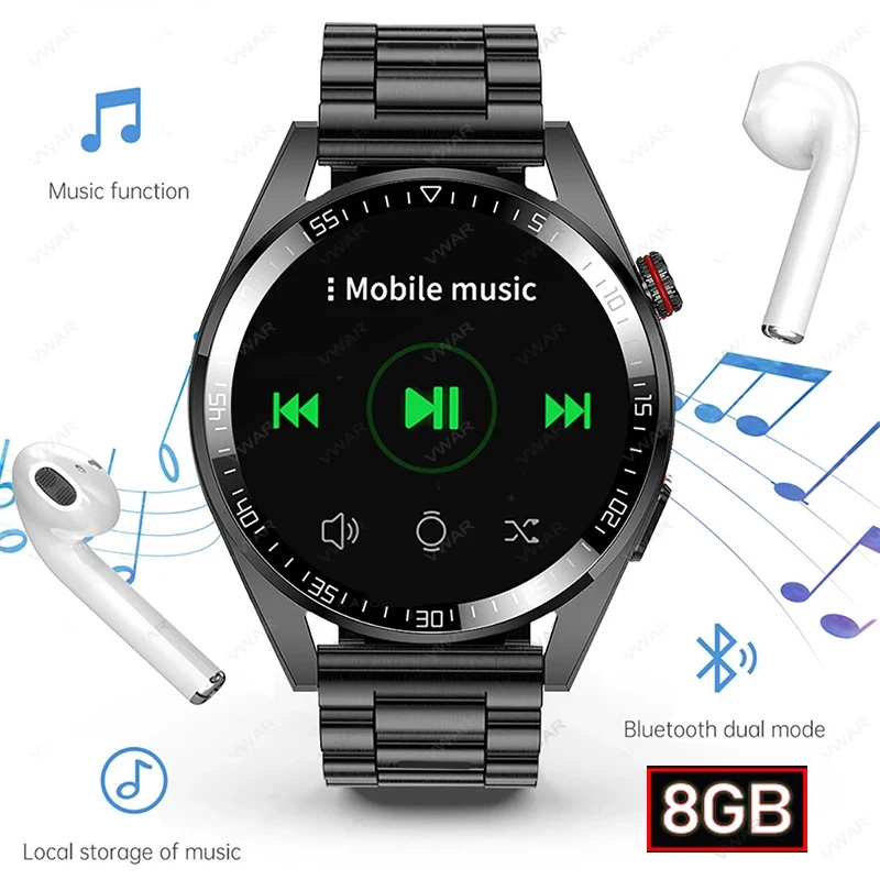 Умные часы Vwar Stratos 2 Pro AMOLED всегда на дисплее Bluetooth умные для мужчин 8G GPS треки