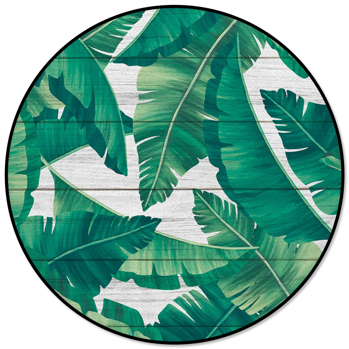 

Tropical Palm Leaf Wood Grain Circle Rug Area Rug Large Carpets For Bed Room Rugs And Carpets For Home Living Room Bedroom Decor