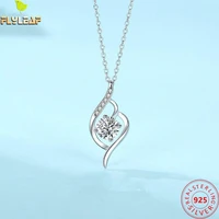 real 1 carat d color moissanite pendant necklace for women 925 sterling silver top quality femme sparkling wedding jewelry