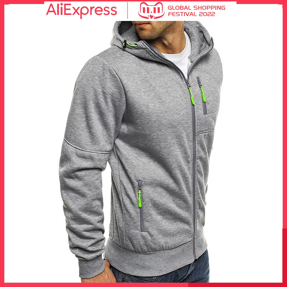 

Covrlge Autumn Men's Jackets Hooded Coats Casual Zipper Sweatshirts Male Tracksuit Fashion Jacket Mens Clothing Outerwear 2022