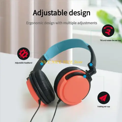 Универсальные проволочные наушники для консолей для ПК -задушивания в объемах управление мягкой подушкой