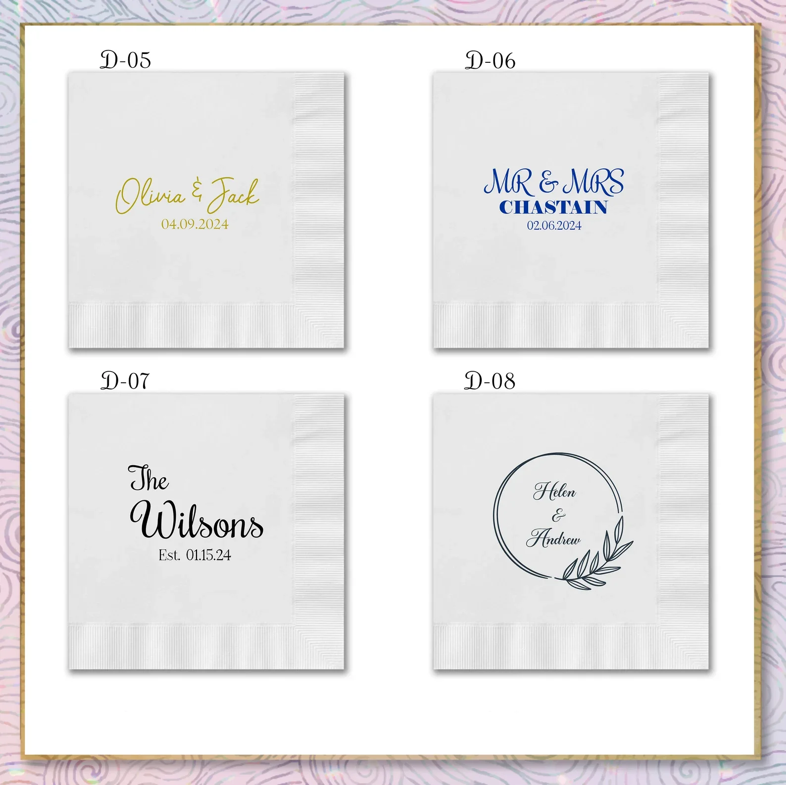 Фото 50pcs Personalized Napkins, Gold foil, Bedruckte Servietten, Custom Napkins, Wedding Napkins, Monogramed Napkins, Amore, cocktai №5