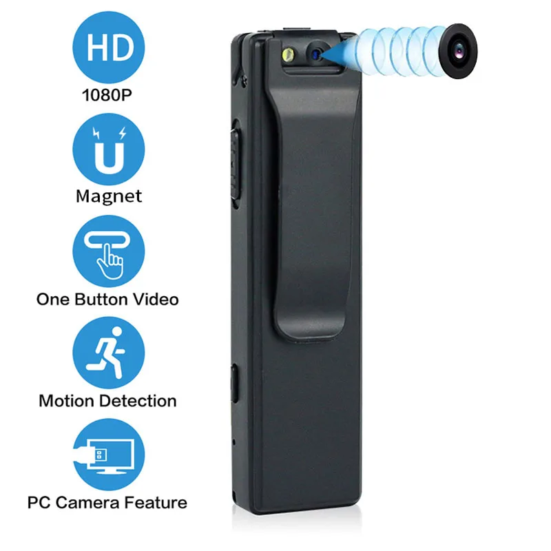 

Vandlion A3 Mini Digital Camera HD Flashlight Micro Cam Magnetic Body Camera Motion Detection Snapshot Loop Recording Camcorder