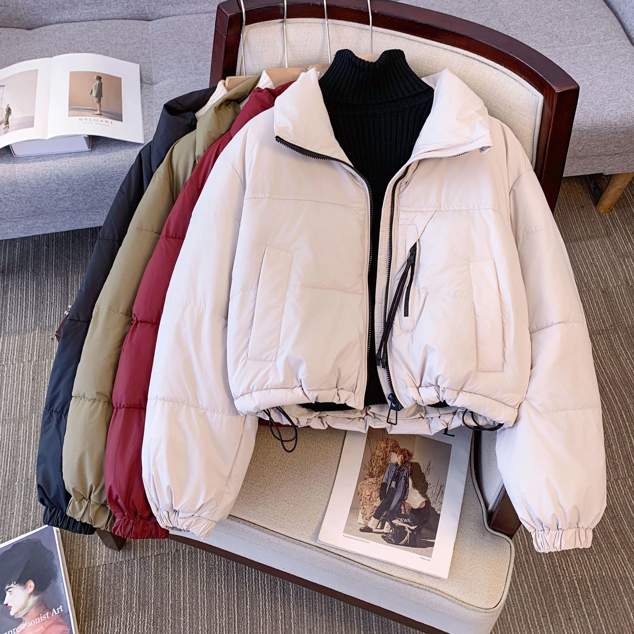 Короткий пуховик одежда с хлопковой подкладкой для женщин новинка 2024 зимняя