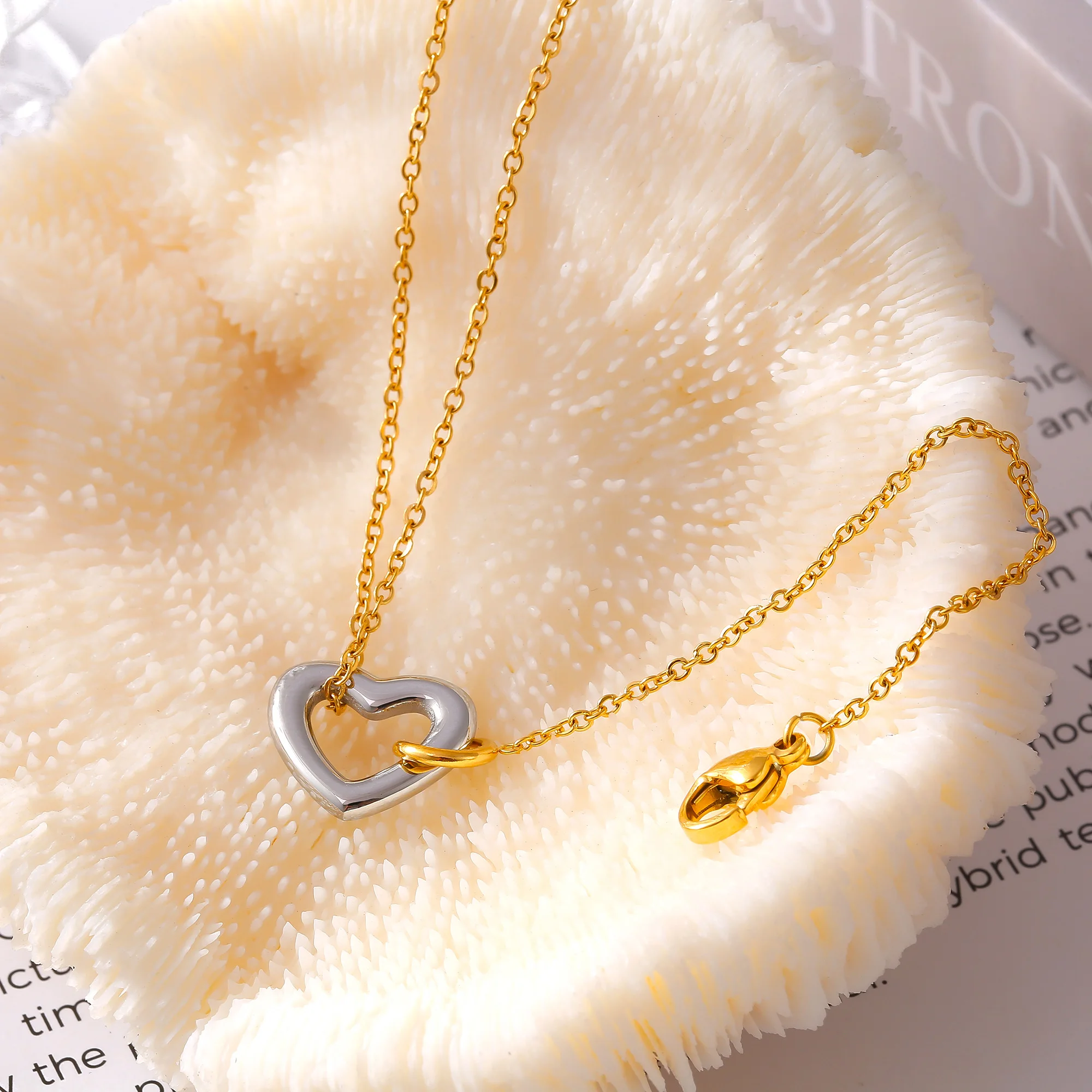 Женский браслет из нержавеющей стали с золотым покрытием без потускнения