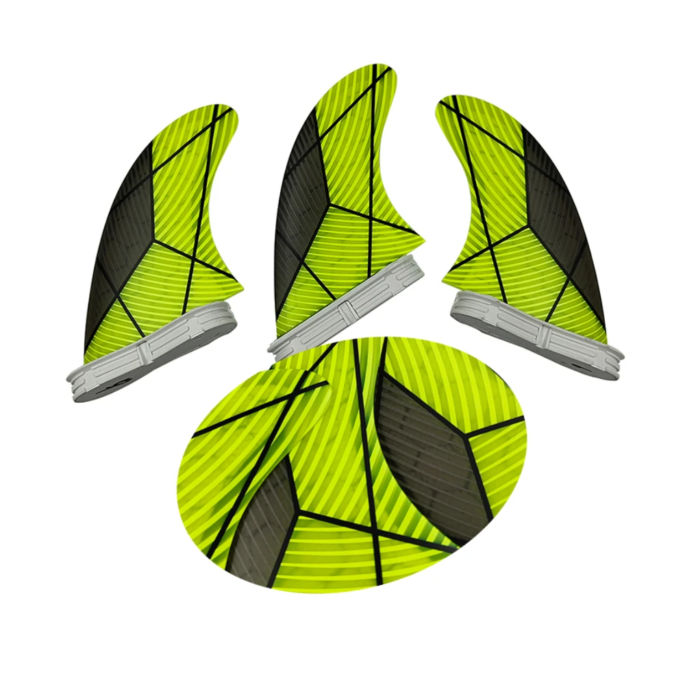 UPSURF FCS 2 плавник M/L плавники для доски для серфинга G5/G7, трёхслойные плавники с высокой поддержкой Thruster для короткой доски/Funboard, двойные вкладки, 2 базовые, 3 плавника