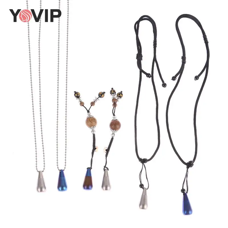 

Mini Titanium Pill Box Waterdrop Pendant Small Pill Bottle Portable Waterproof Multifunctional Tablet Container Medicine Box