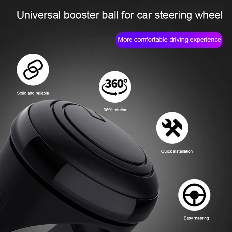 

Universal Turning Steering Wheel Booster Spinner Knob 360 Degree Rotation Metal Bearing Power Handle Ball Booster Strengthener