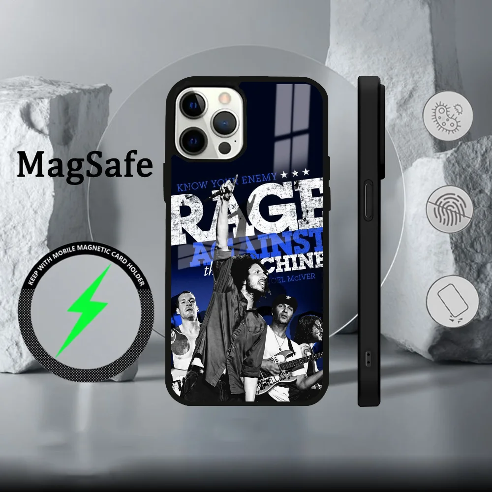 Чехол для телефона R-Rage Against The Machine IPhone 16 15 14 13 12 11 Pro Max Plus Mini Magsafe Mirror беспроводной