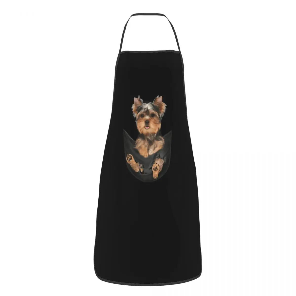 

Unisex Yorkshire Terrier In Pocket Kitchen Chef Cooking Baking Apron Men Women Funny Yorkie Tablier Cuisine for Gardening