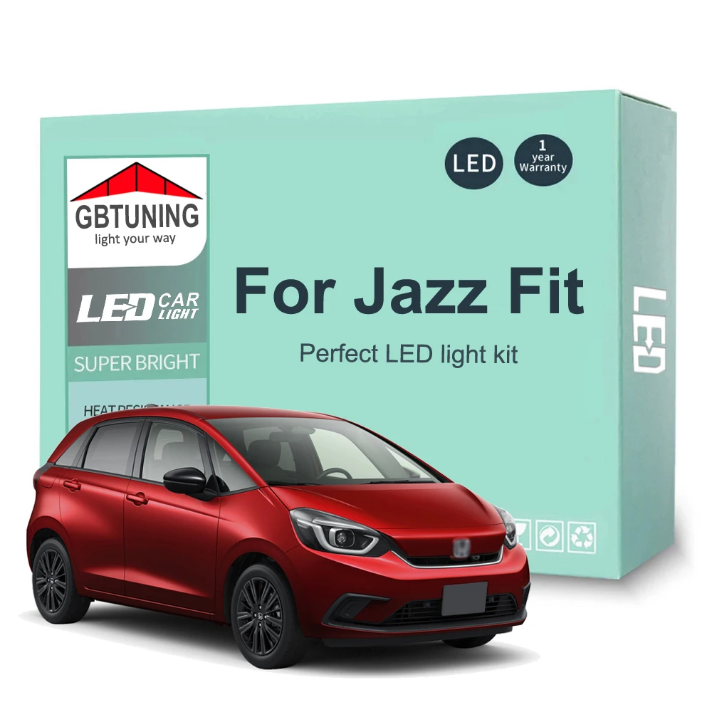 

LED Interior Light Bulb Kit For Honda Jazz Fit MK1 MK2 MK3 MK4 2001-2017 2018 2019 2020 2021 2022 Canbus Car Dome Map Trunk Lamp