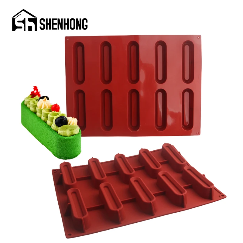 

Форма SHENHONG для Мусса с длинной полосой, силиконовая форма для пищевых продуктов, форма для выпечки в виде свечи, кухонные принадлежности для...